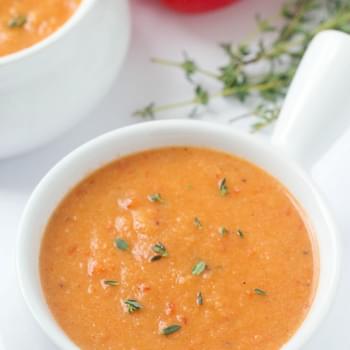 Cauliflower Roasted Red Pepper Soup