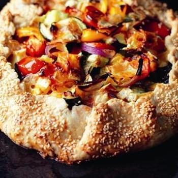 Brie And Roasted Vegetable Pie