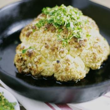 Brown Butter Roasted Cauliflower with Gremolata