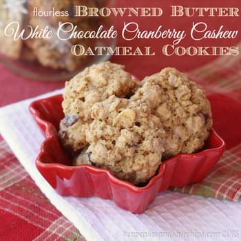 White Chocolate Cranberry Cashew Oatmeal Cookies for the #FBCookieSwap