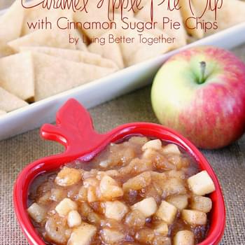 Caramel Apple Pie Dip with Cinnamon Sugar Pie Chips