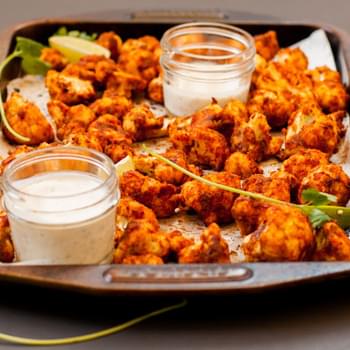 Spicy Honey Lime Cauliflower Hot Wings
