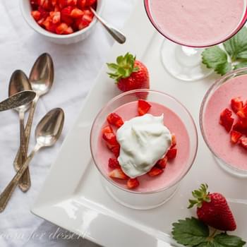 Strawberry Mousse with Lemon Whipped Cream