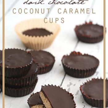 Dark Chocolate Coconut Caramel Cups
