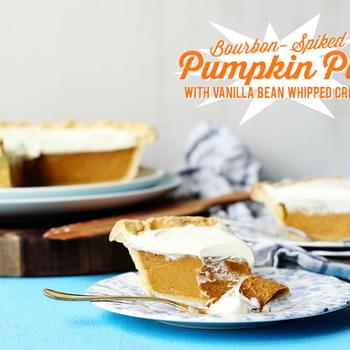 Bourbon-Spiked Pumpkin Pie with Vanilla Bean Whipped Cream