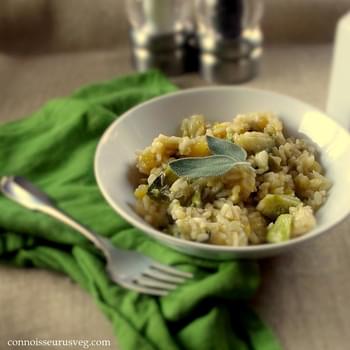 Butternut Squash Risotto with Brussels Sprouts and Sage