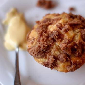 Peach and Apricot Muffin with Custard Filling