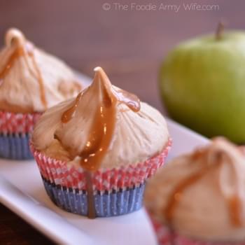 Caramel Apple Cupcakes with Caramel Icing