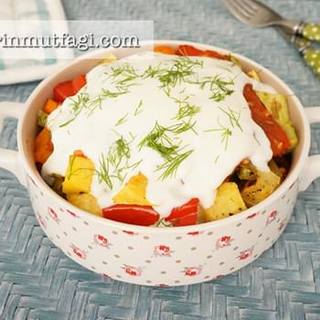 Baked Vegetables With Tomato Sauce And Yogurt