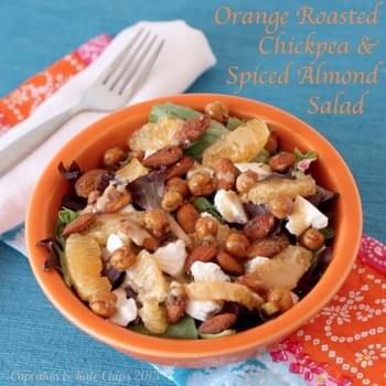 Orange Roasted Chickpea & Spiced Almond Salad with Sherry Citrus Vinaigrette