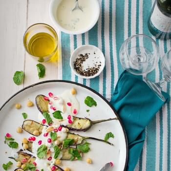 Grilled Eggplant Salad With Yogurt Dressing & A Cookout With Green Diva