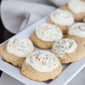 Frosted Honey Christmas Cookies