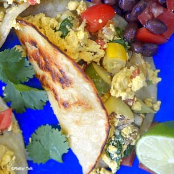 Seared Summer Squash and Egg Tacos