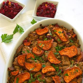 Stuffing with Sweet Potatoes & Cranberries
