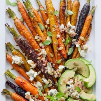 Roasted Carrots With Avocado And Vinaigrette