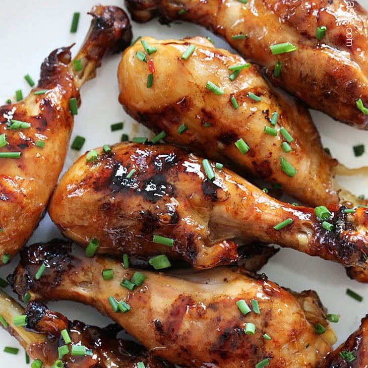 Sweet 'n Spicy Asian Glazed Grilled Drumsticks Recipe