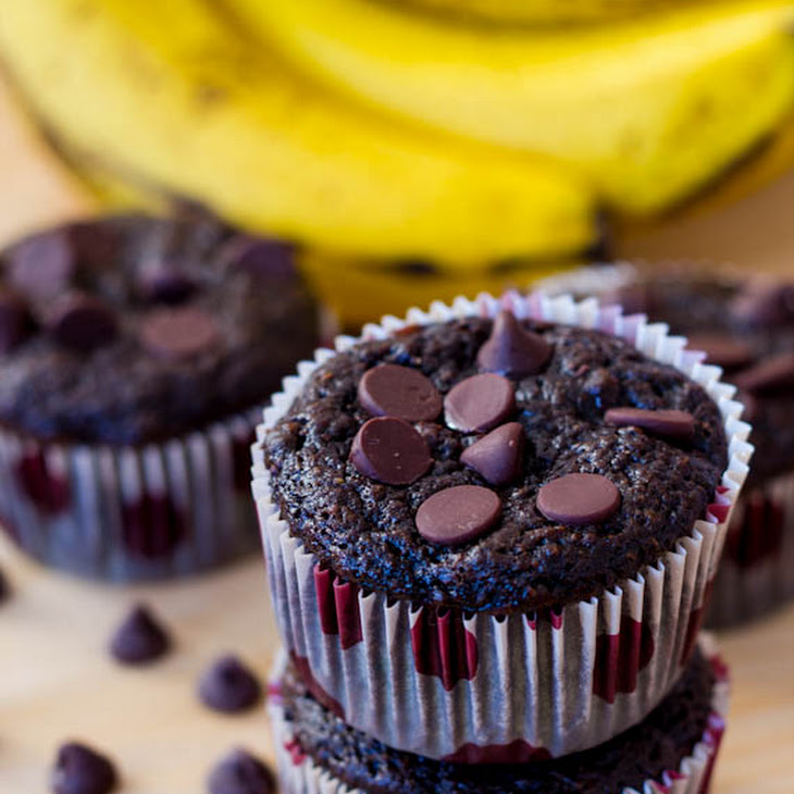 Skinny Chocolate Banana Fudge Muffins Recipe