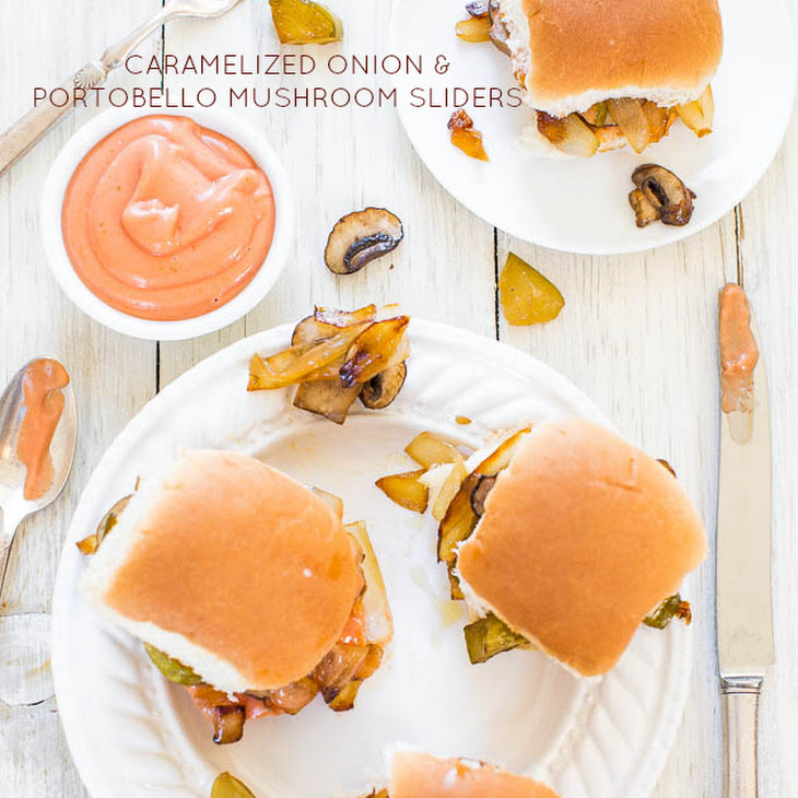 Caramelized Onion And Portobello Mushroom Sliders With Fry Sauce Recipe