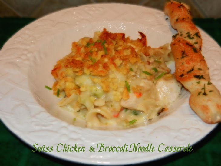 Swiss Chicken & Broccoli Noodle Casserole Recipe