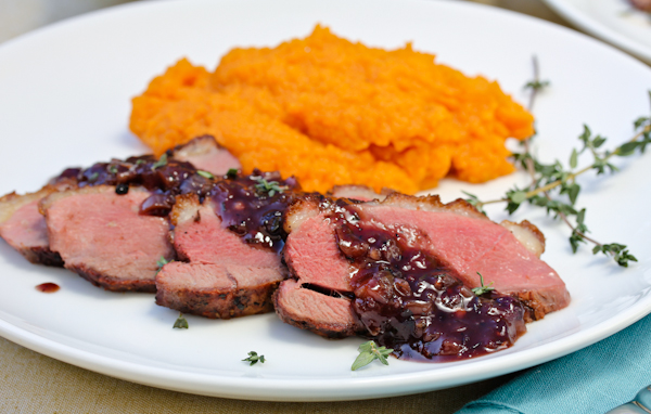 Seared Duck Breast with Blackberry Pan Sauce Recipe