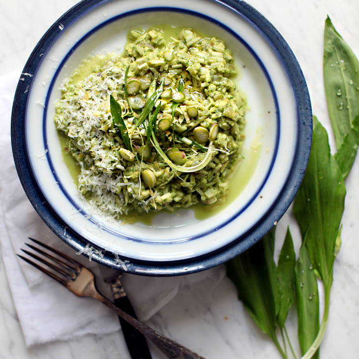 Miraculous Riceless Risotto with Ramps and Asparagus Recipe