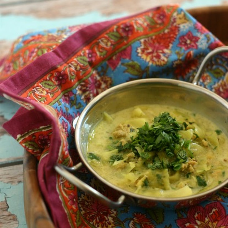 Punjabi Style Chicken Soup with Cabbage Recipe