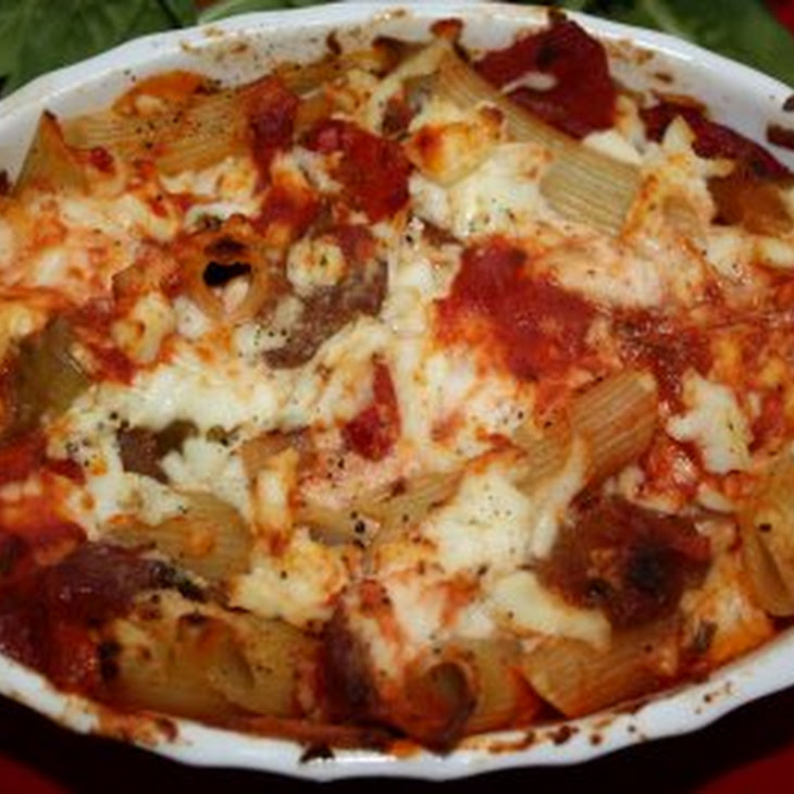 Baked Penne Pasta with Italian Sausage Recipe