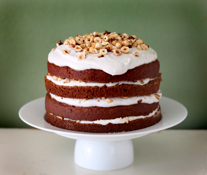 Pumpkin Spice Birthday Cake with Coconut Vanilla Icing and Roasted ...