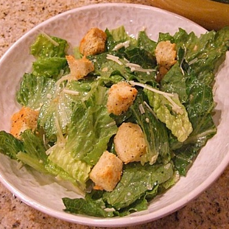Caesar Salad with Homemade Sourdough Croutons Recipe