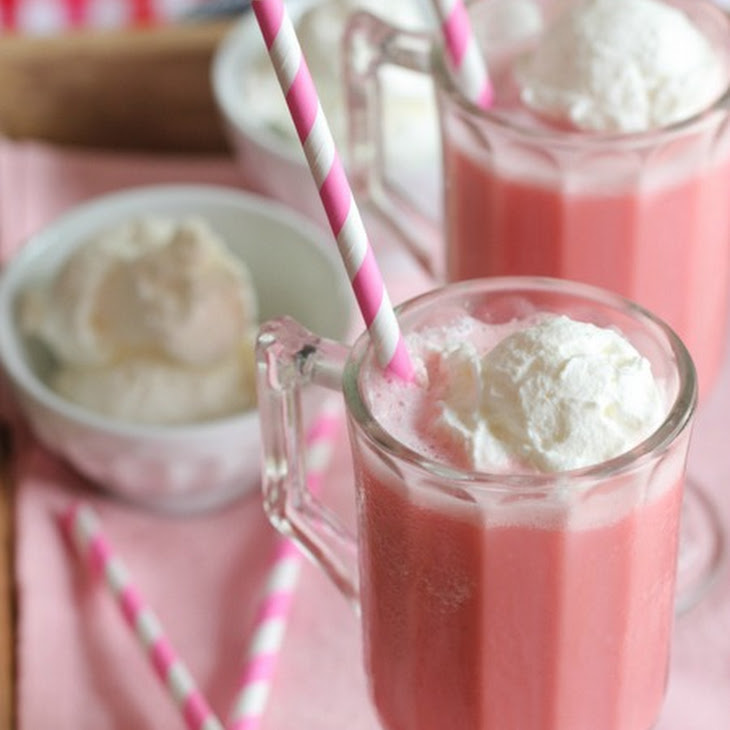 Frozen Strawberry Milk Slushy Recipe