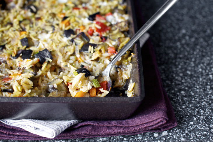 Baked Orzo With Eggplant And Mozzarella Recipe