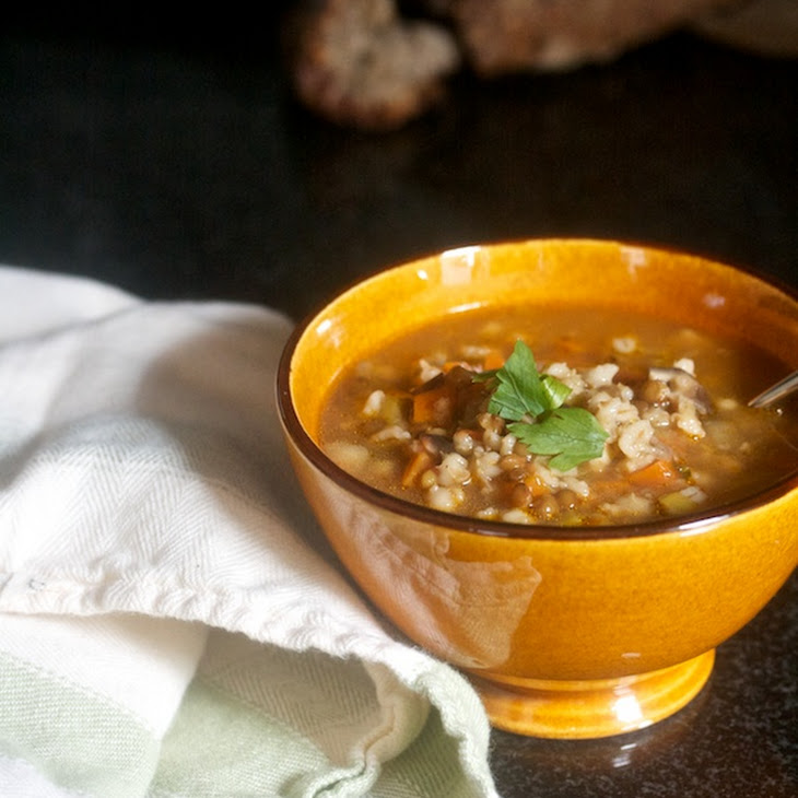 Lentil & Barley Soup With Mushrooms Recipe