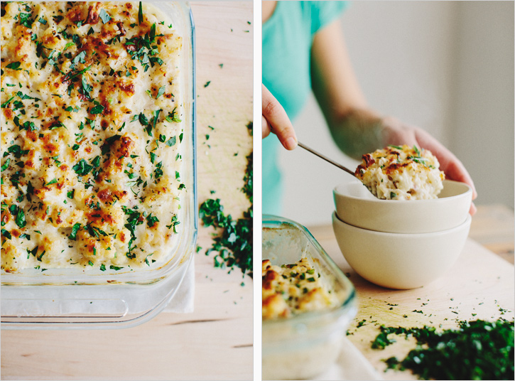 Cauliflower + Brown Rice Gratin Recipe