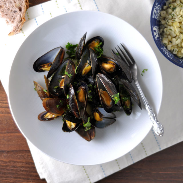 Baked Mussels with Cilantro Butter Recipe