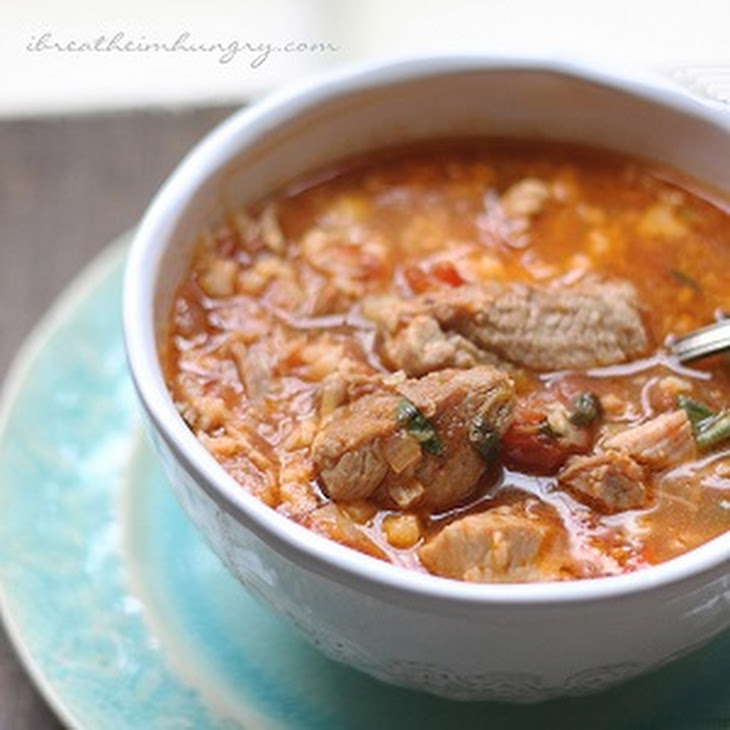 Pork & Tomato Soup - Low Carb and Gluten Free Recipe