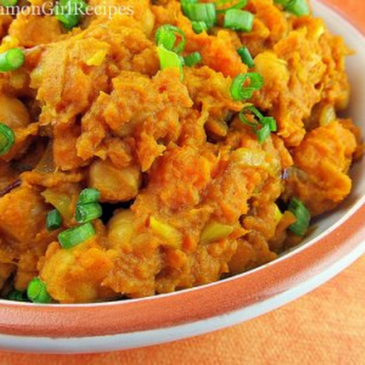 Curried Sweet Potatoes and Chickpeas Recipe