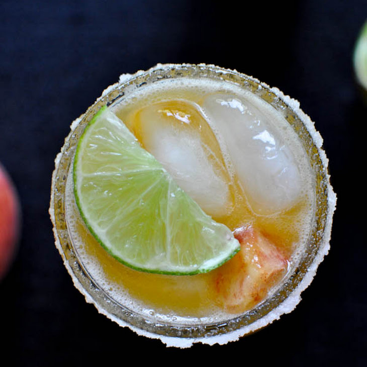 Juicy Peach Margaritas Recipe.