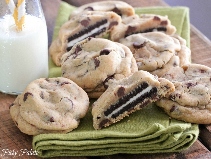 Oreo Stuffed Chocolate Chip Cookies Recipe