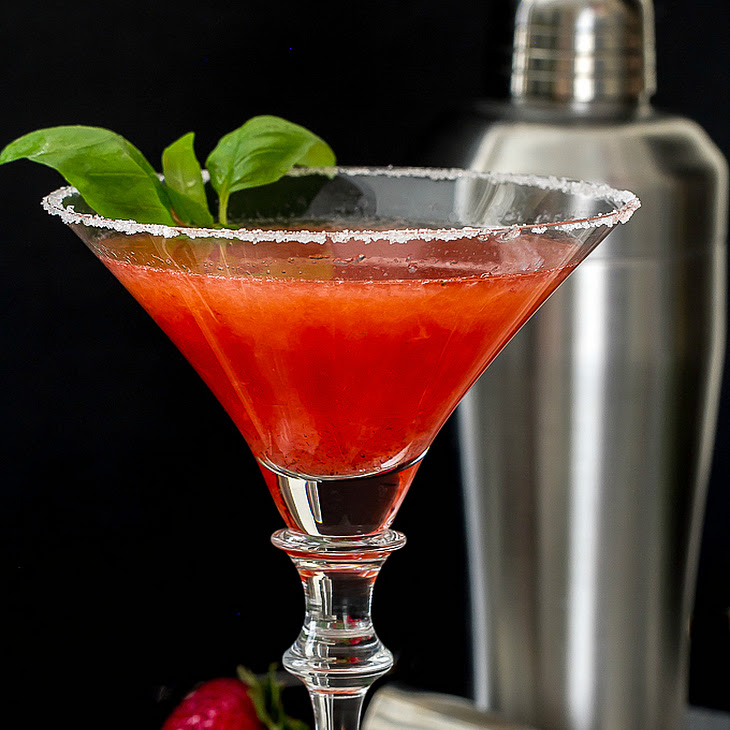Strawberry Basil Martini Recipe