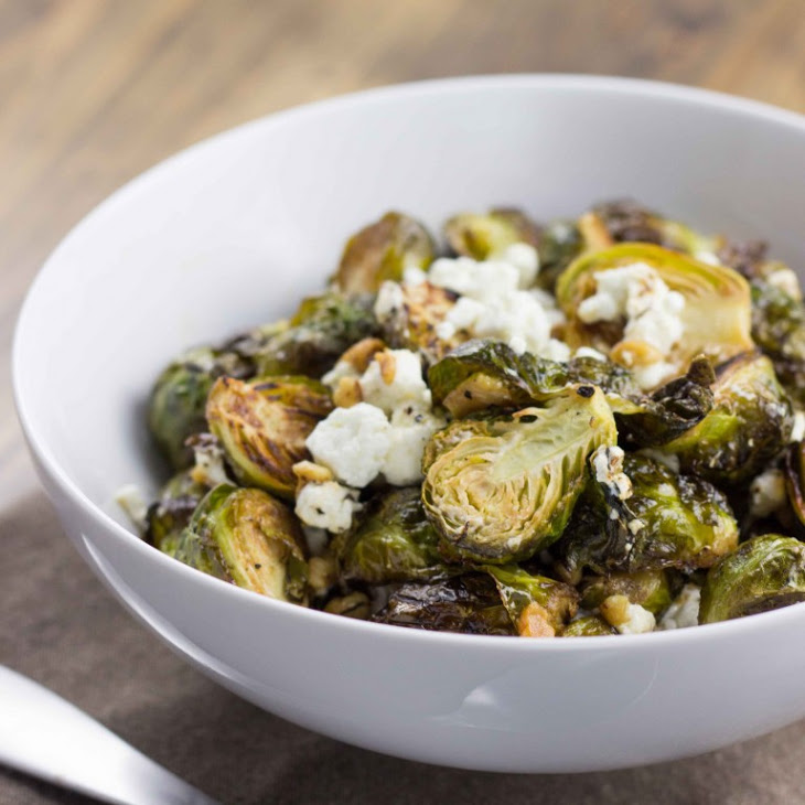 Roasted Brussels Sprouts With Lemon Thyme And Goat Cheese Recipe