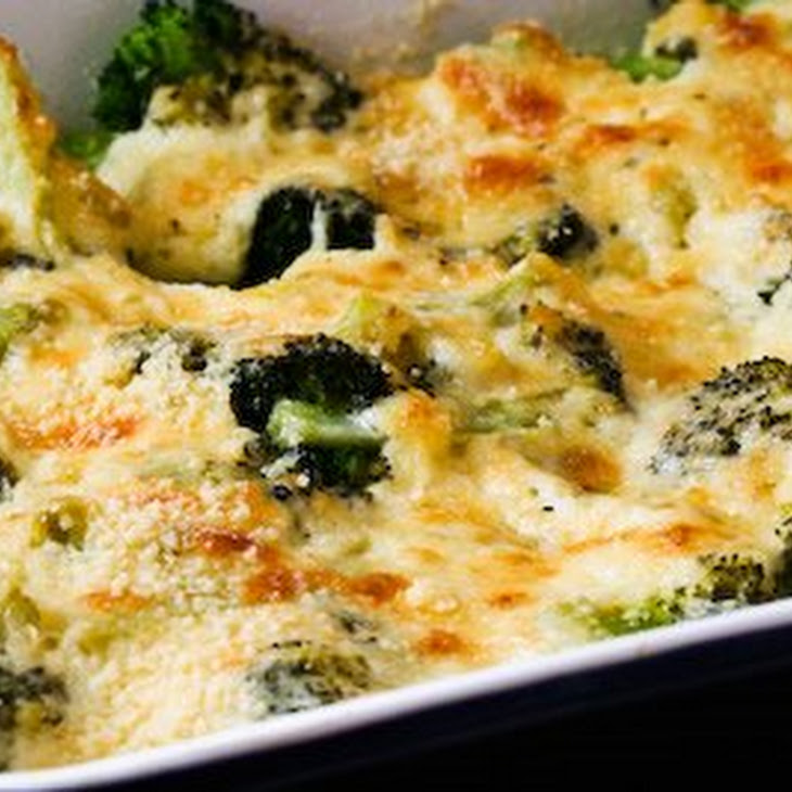 Broccoli Gratin with Swiss and Parmesan Recipe