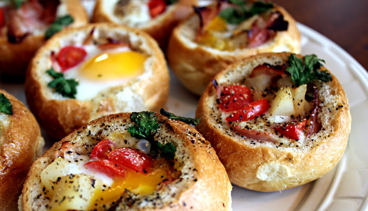 Customizable Bread Bowl Breakfast Recipe