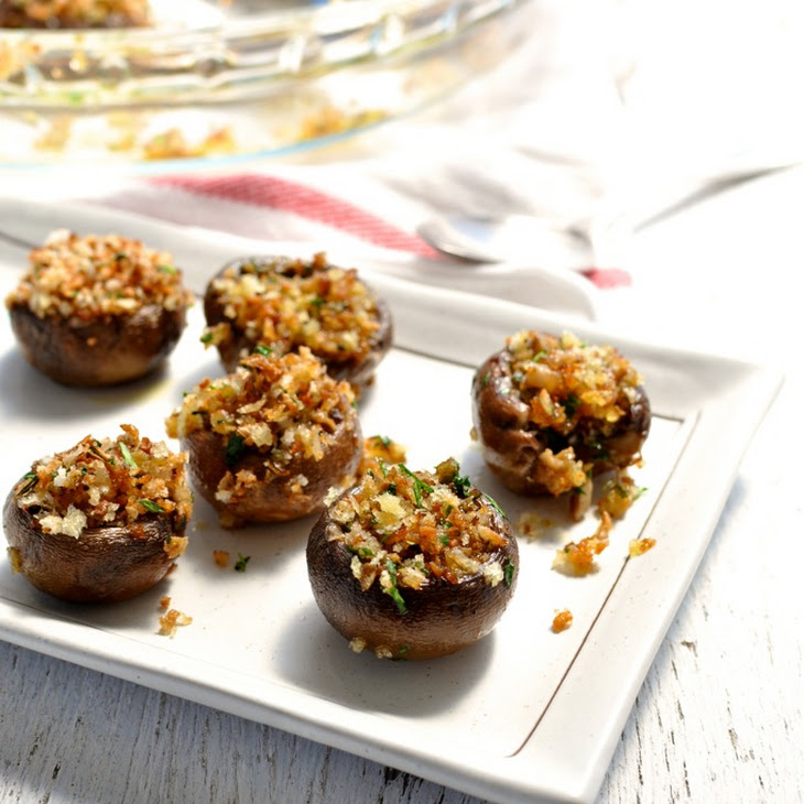 Panko and Herb Stuffed Mushrooms Recipe