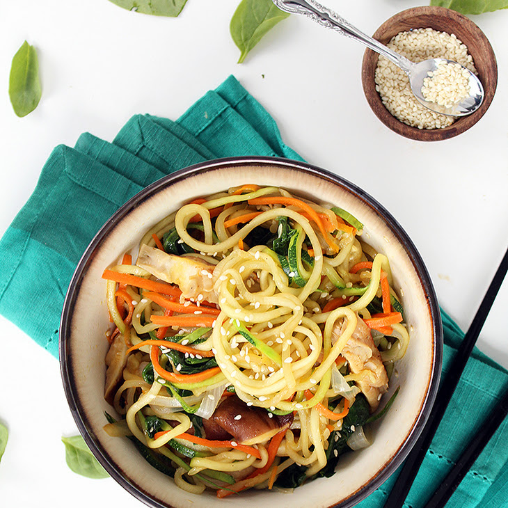 Vegan Zucchini Noodle Japchae Recipe