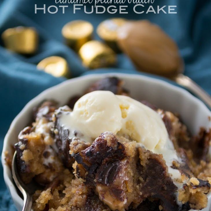 Slow Cooker Caramel Peanut Butter Hot Fudge Cake Recipe