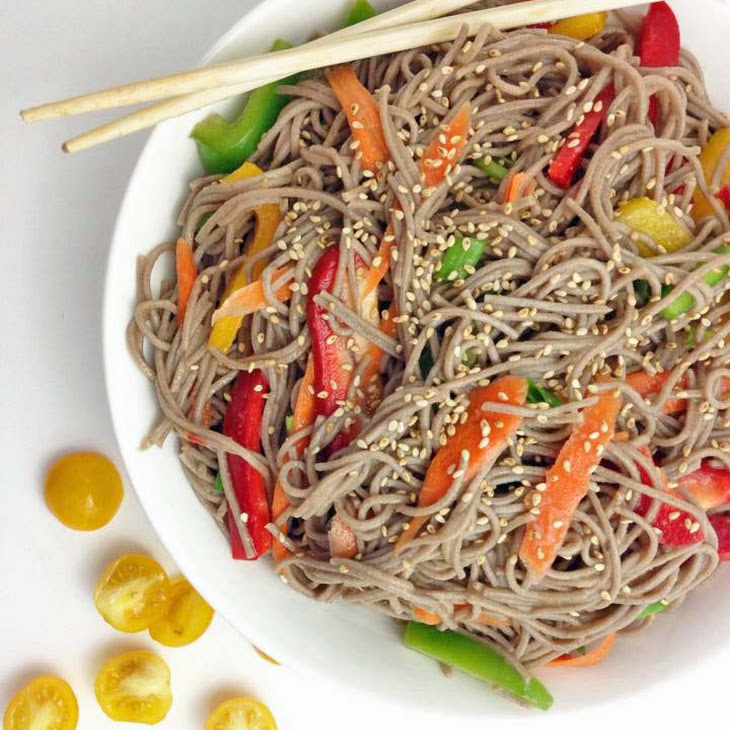 Soba Noodle Salad with Rice Wine Vinegar Dressing Recipe