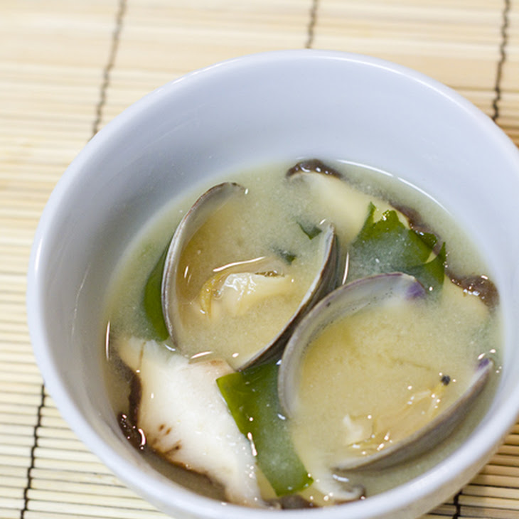 Miso Soup with Clams, Shiitake Mushrooms, & Wakame Recipe