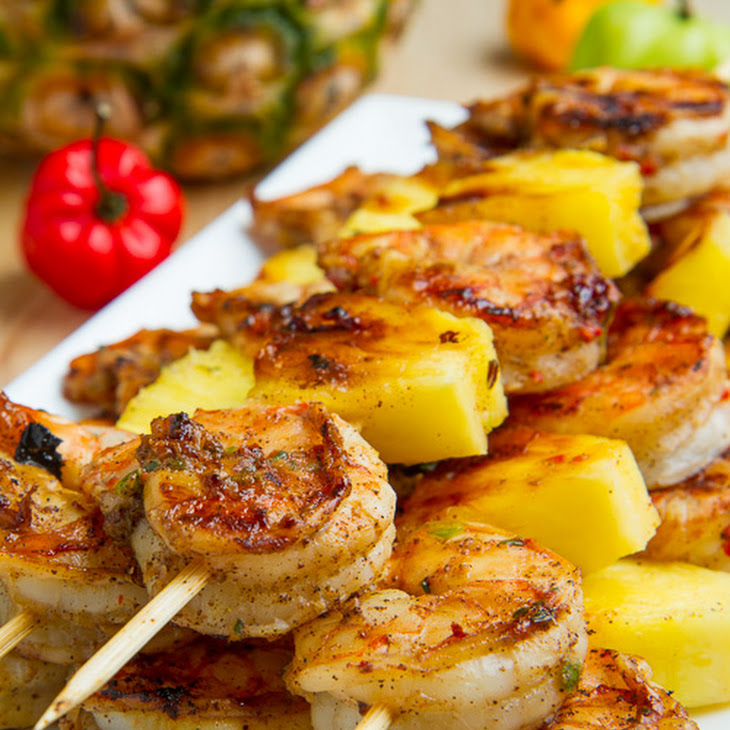 Grilled Jerk Shrimp and Pineapple Skewers Recipe