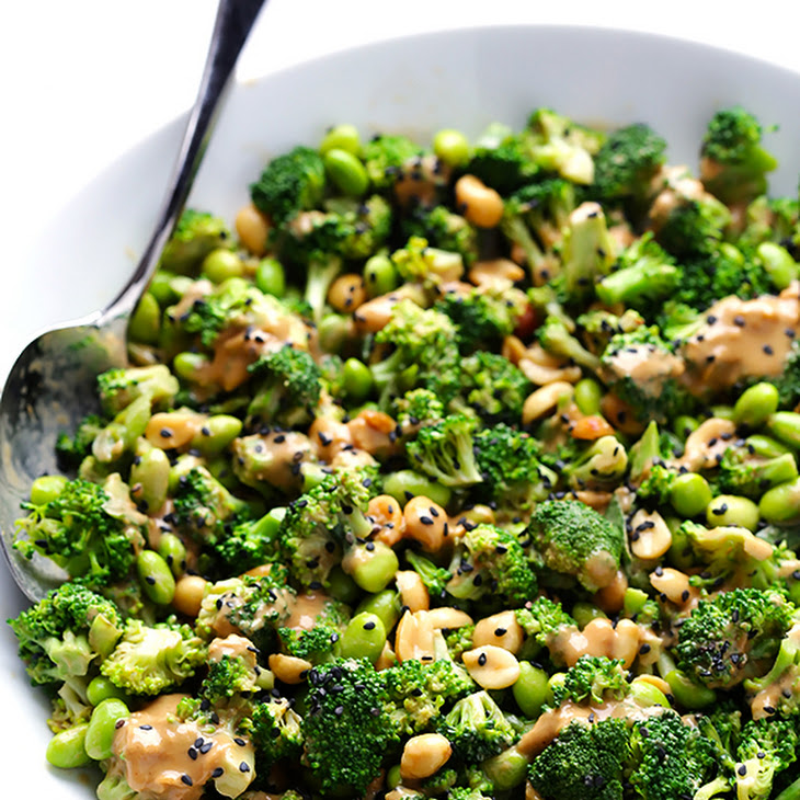 Asian Broccoli Salad with Peanut Sauce Recipe
