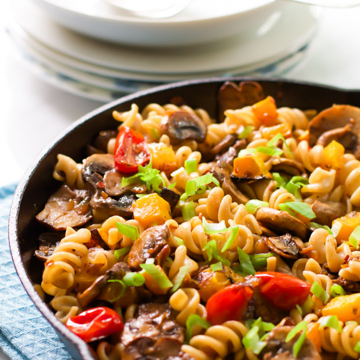 Fusilli with Mushroom and Roasted Butternut Squash Recipe